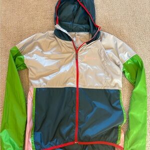 Cotopaxi Teal and Gray Hooded Jacket